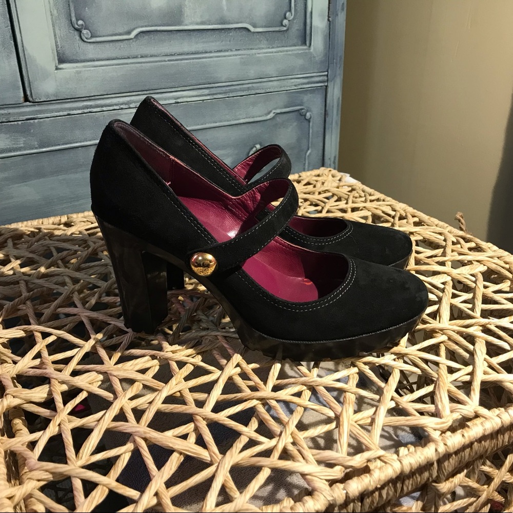 Coach Lila’s Suede Mary Jane Heels Size 6.5